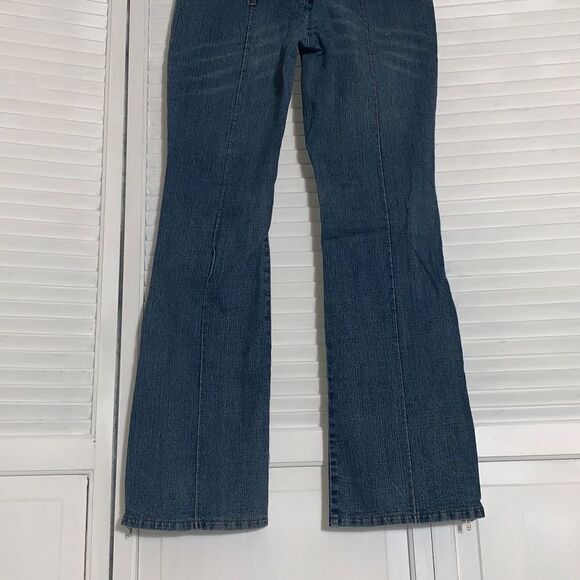 Vintage Zane-Di Y2K Low Rise Split Hem Bootcut Flares Size 9 - Picture 15 of 16